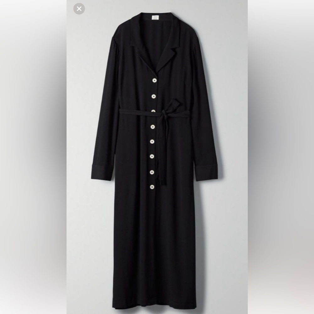 Aritzia Wilfred Longsleeve Shirt Dress Black XS